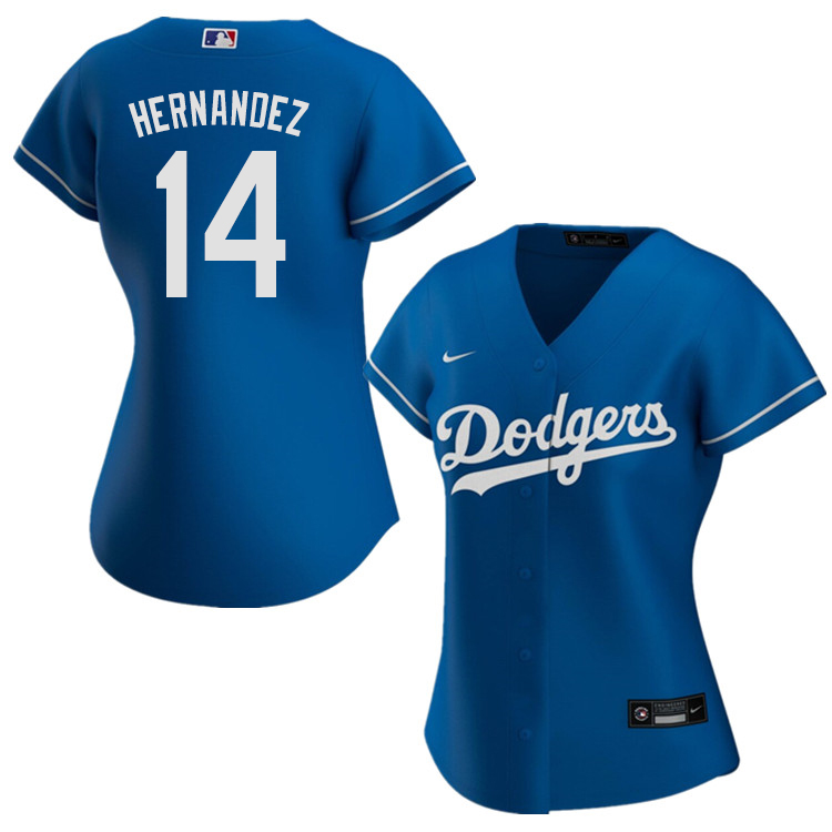Nike Women #14 Enrique Hernandez Los Angeles Dodgers Baseball Jerseys Sale-Blue